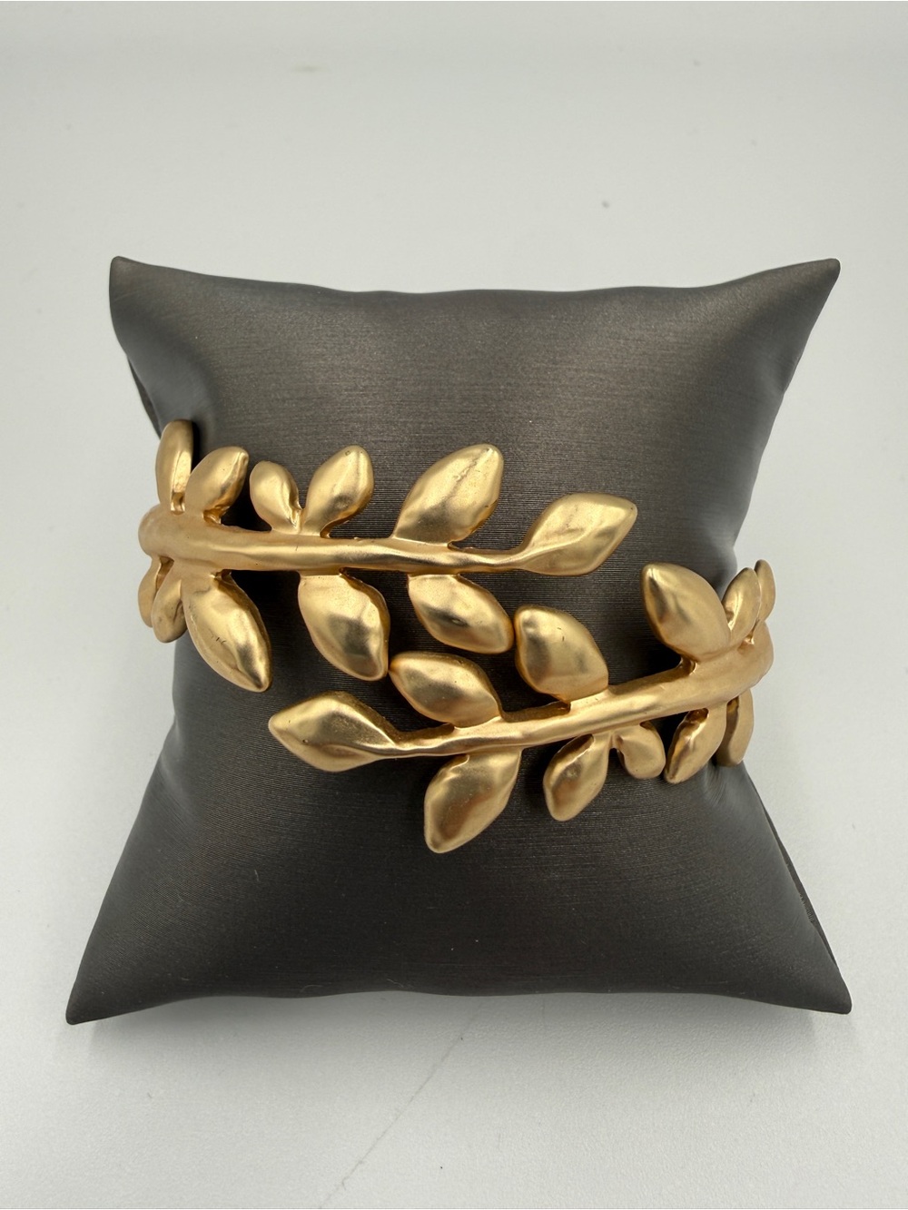 Gold Tone Leaf Cuff Bracelet - Women's Fashion Jewelry